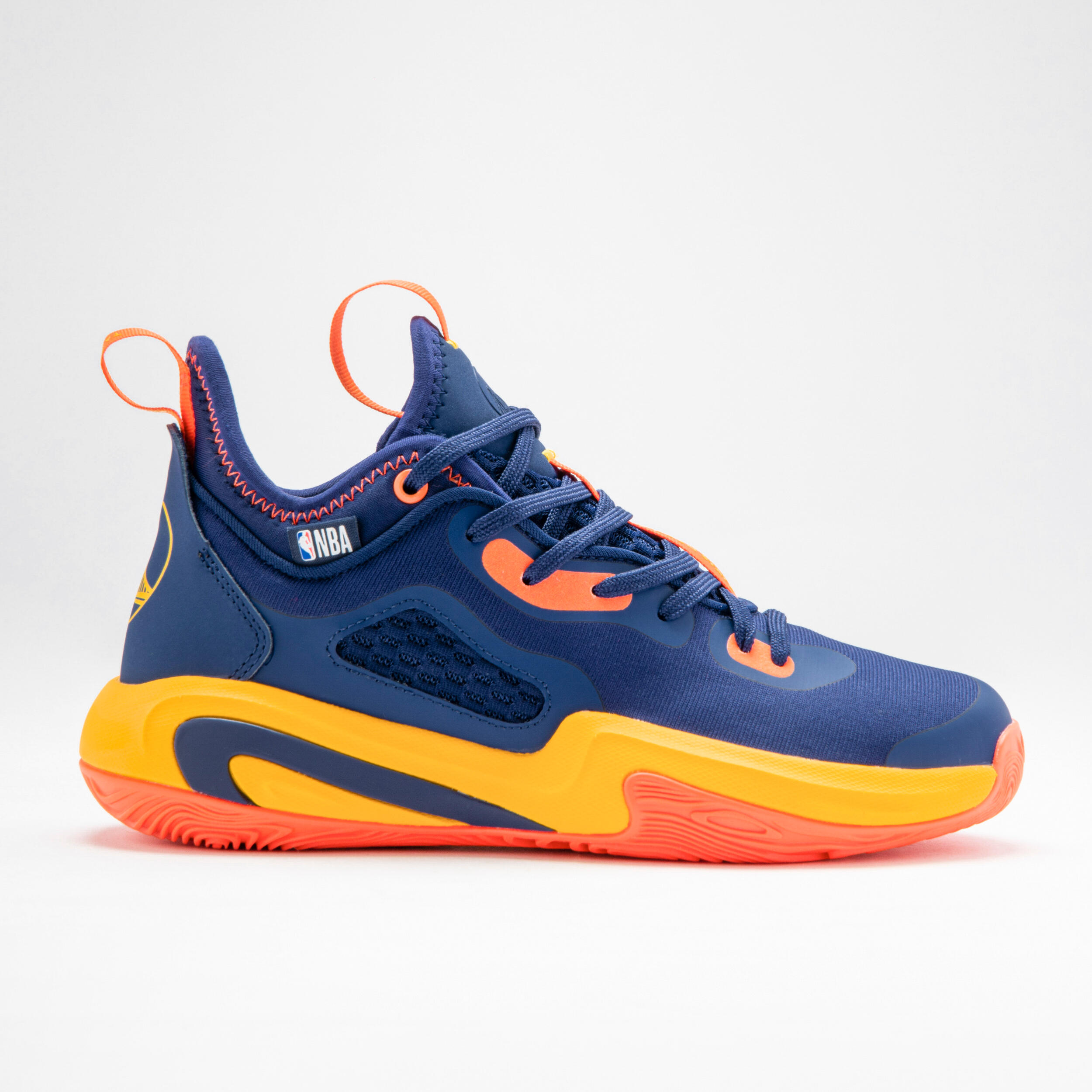 TARMAK Kids' Basketball Shoes SE900 Mini Me - Blue/NBA Golden State Warriors