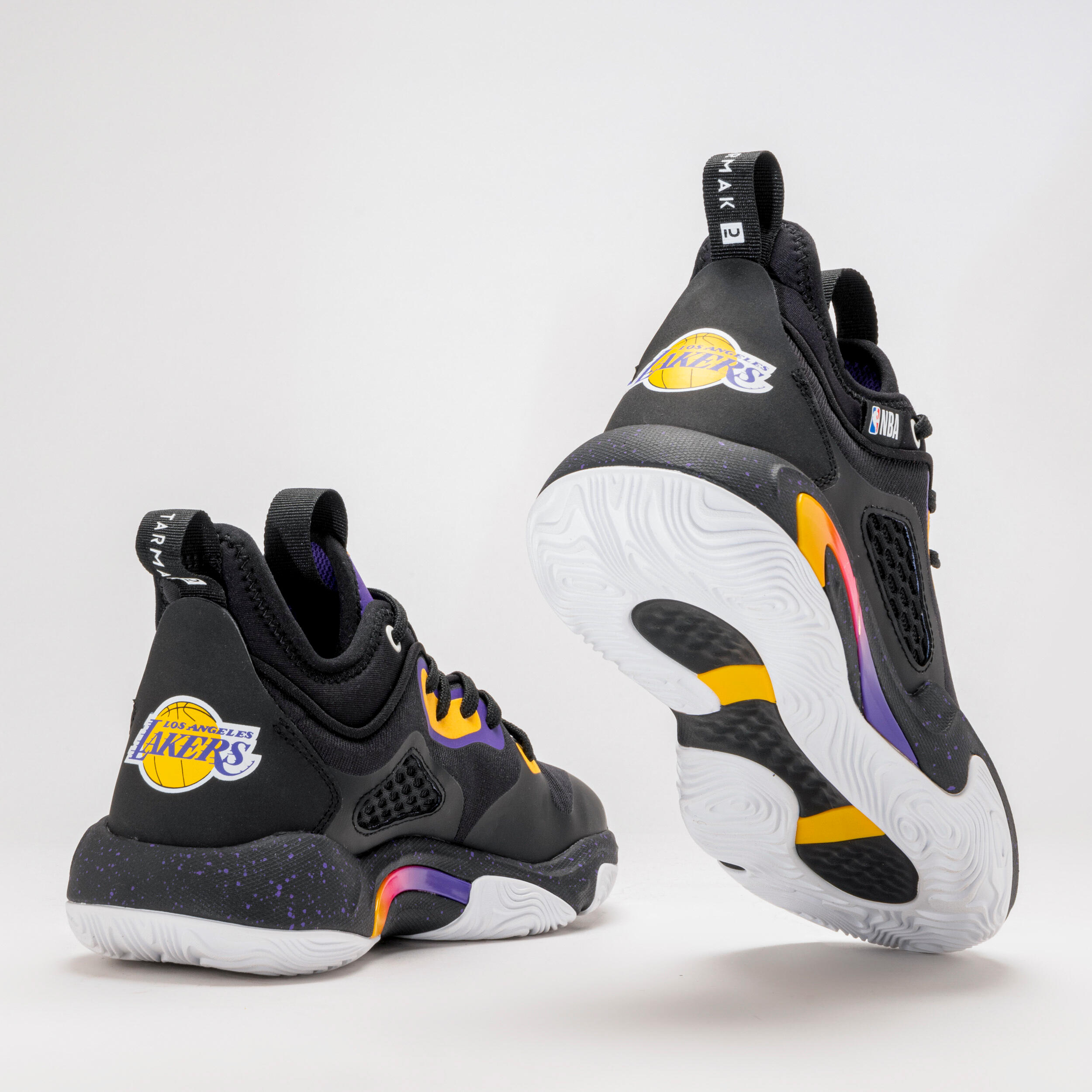 Kids' Basketball Shoes SE900 Mini Me - Black/NBA Los Angeles Lakers 3/14