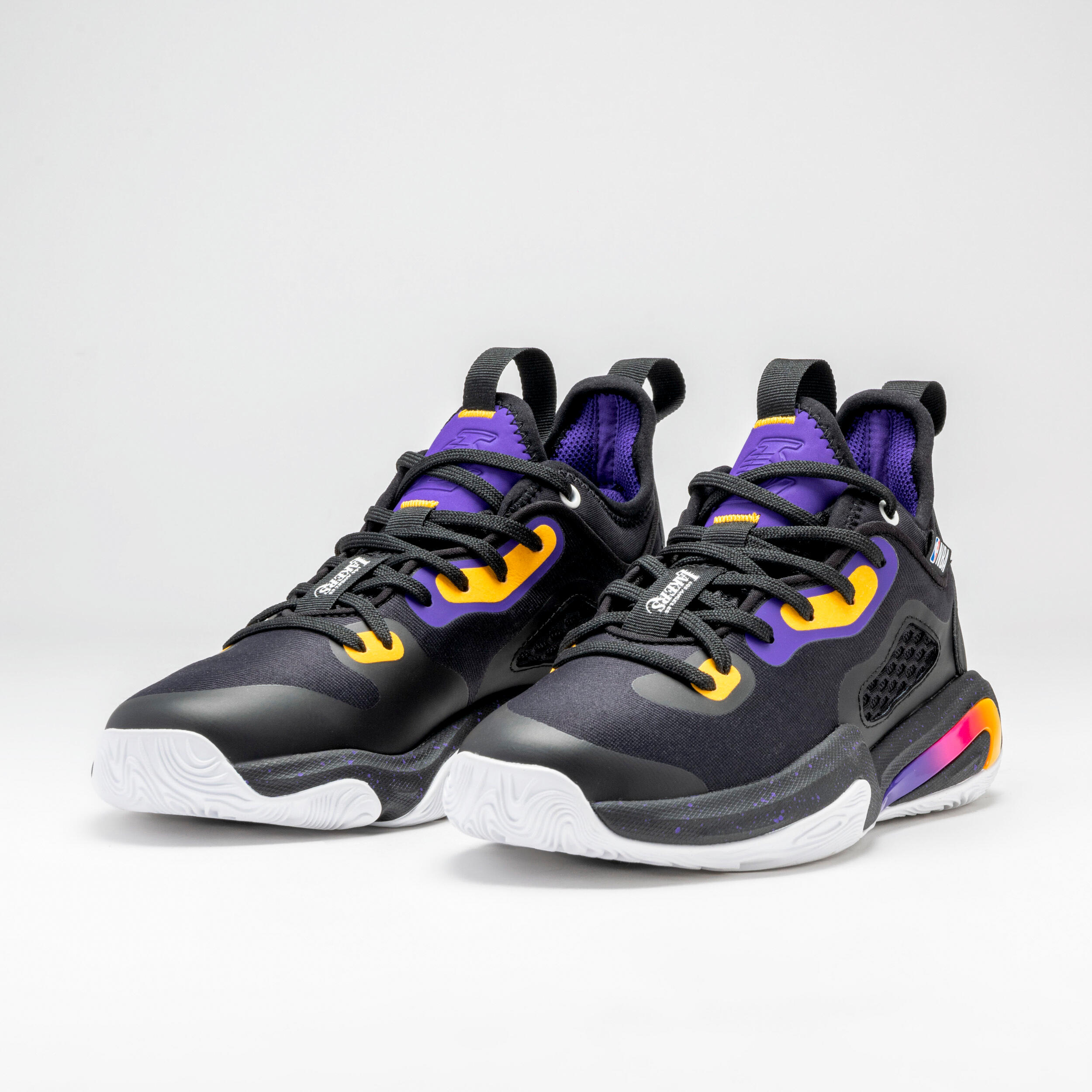 Kids' Basketball Shoes SE900 Mini Me - Black/NBA Los Angeles Lakers 2/14