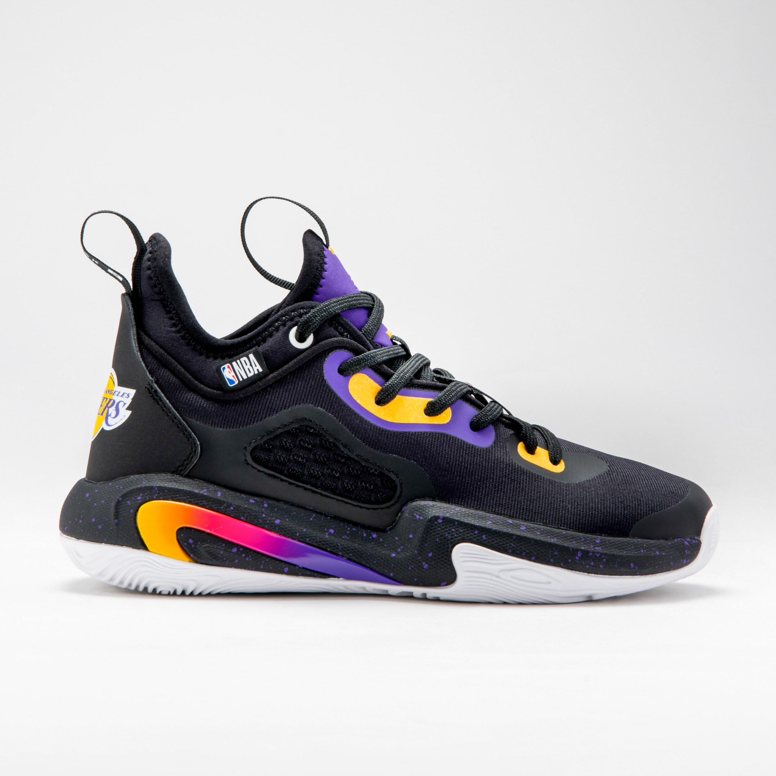 TARMAK Kids' Basketball Shoes SE900 Mini Me - Black/NBA Los Angeles Lakers
