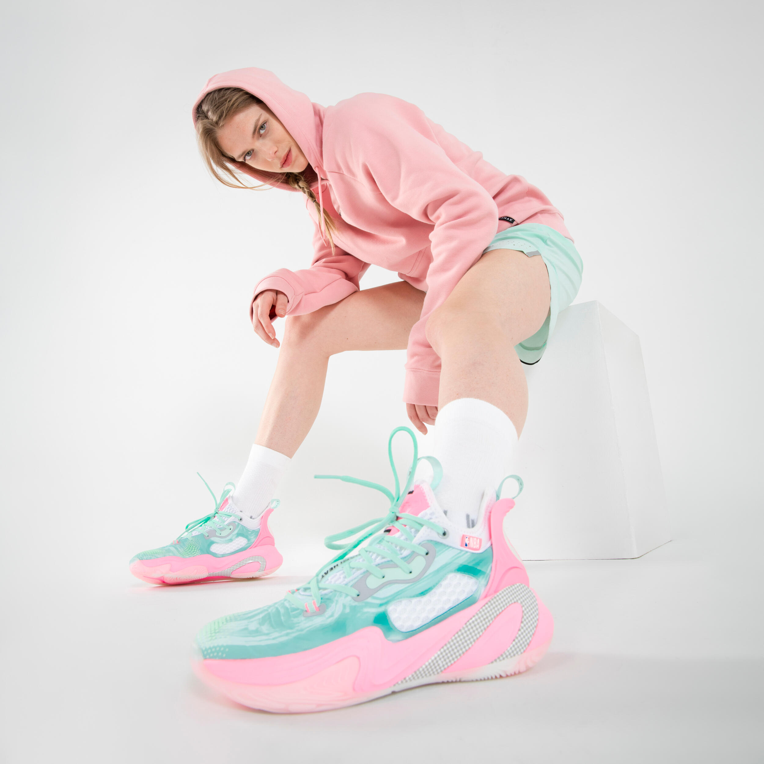Men's/Women's Basketball Shoes SE900 - NBA Miami Heat/Green/Pink 7/9