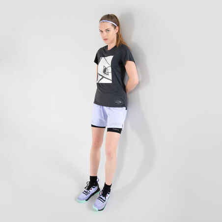 Women's Basketball Shorts SH500 - Lilac