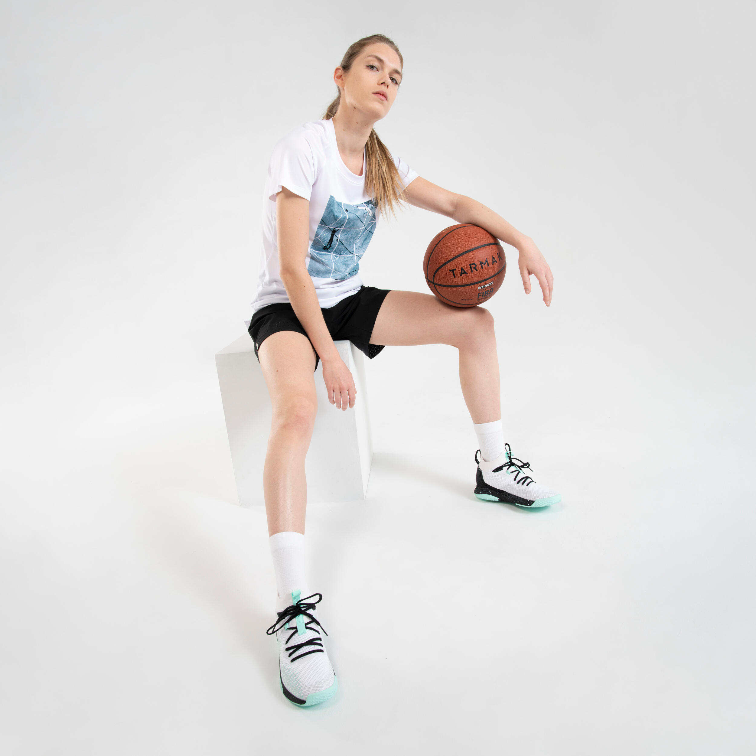 Women's Basketball Shorts SH500 - Black 49/79