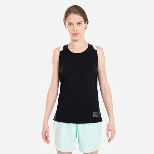 
      Women's Sleeveless Basketball Jersey T500 - Black
  