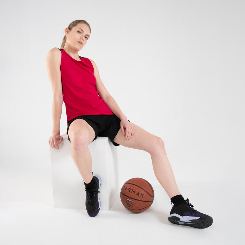 Basketbalschoenen voor dames FAST 500 zwart paars