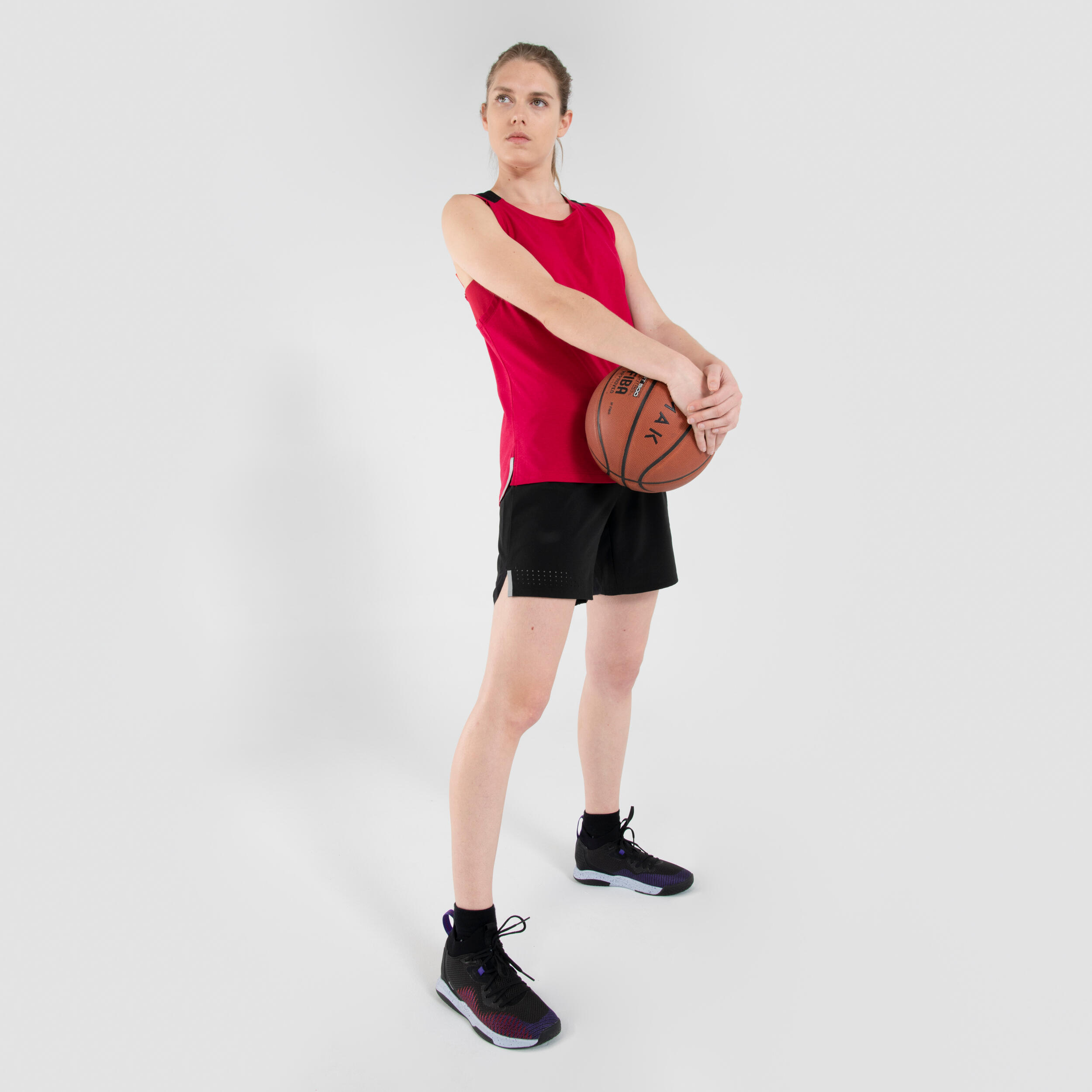 Women's Basketball Shorts SH500 - Black 32/79