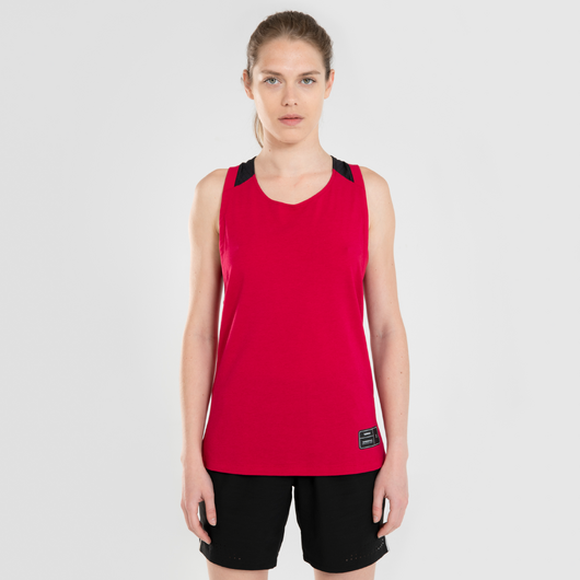 MAILLOT SANS MANCHE DE BASKETBALL POUR FEMME T500 BOURGOGNE
