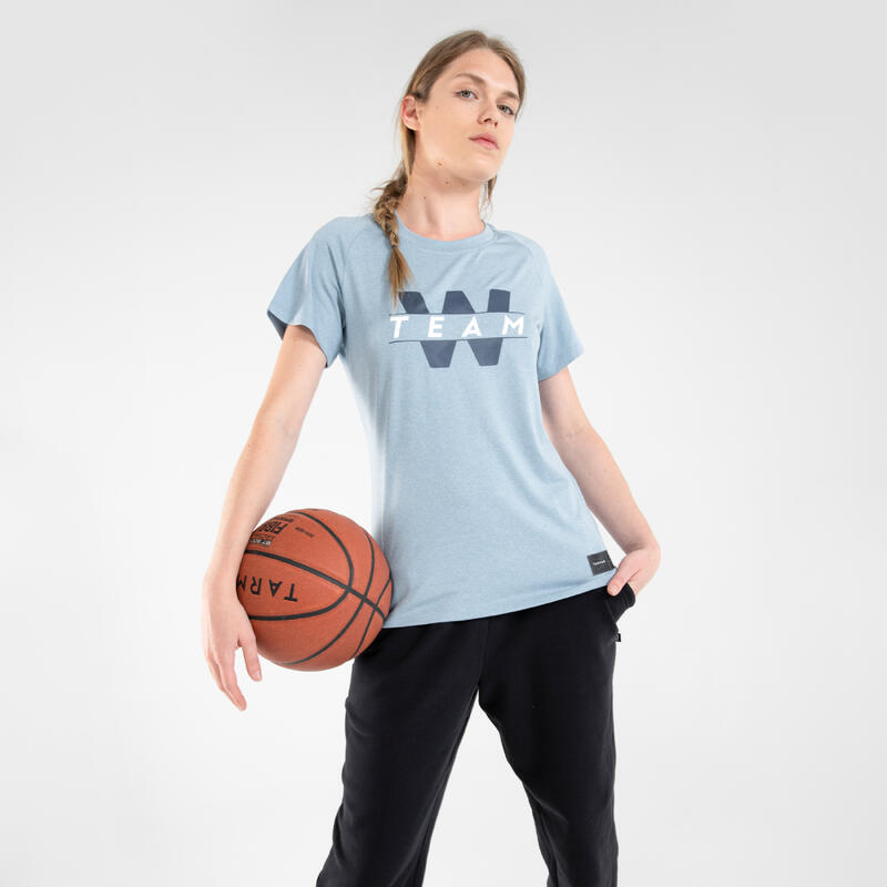 Basketballtrikot TS500 Damen hellblau Team