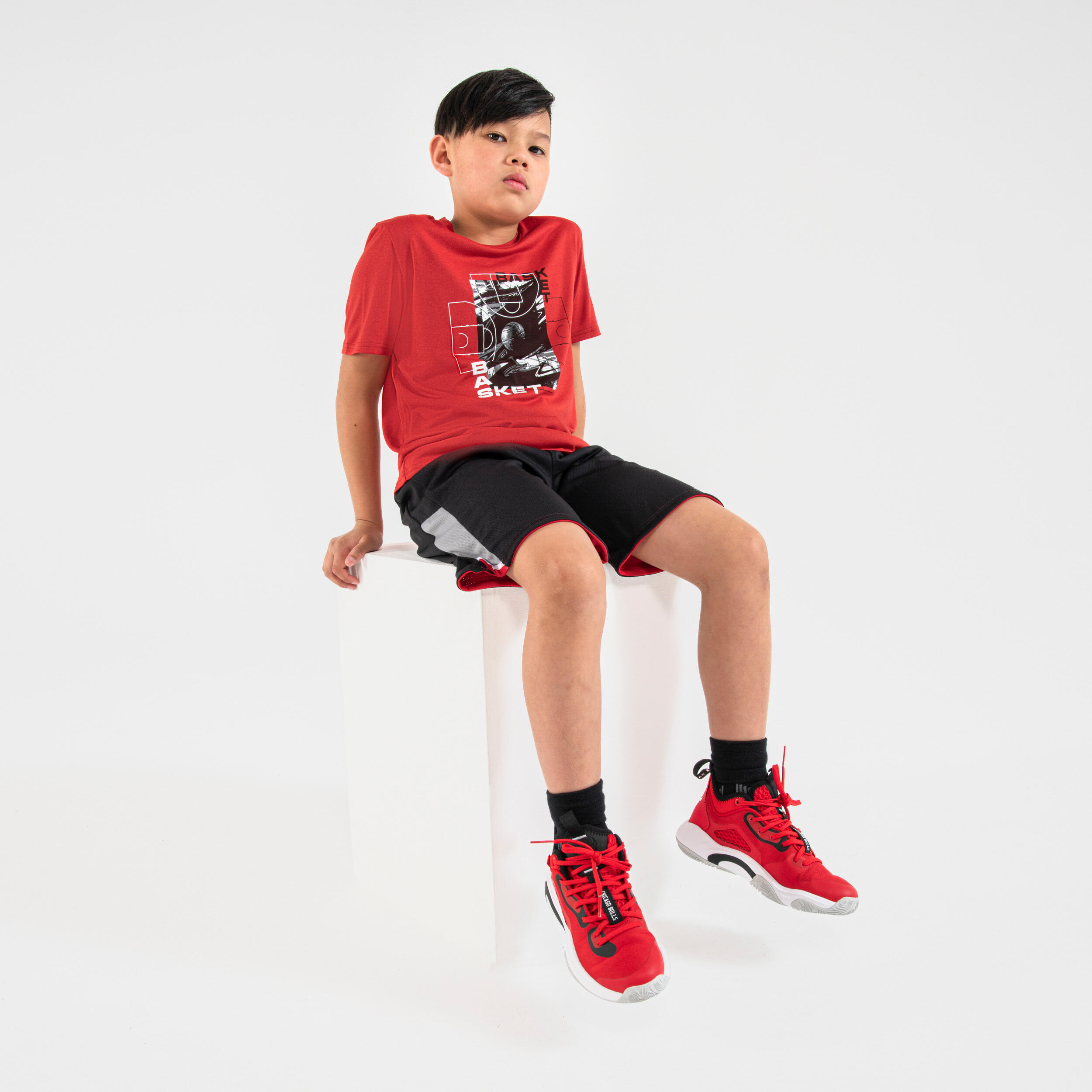 Kids' Basketball Shoes SE900 Mini Me - Red/NBA Chicago Bulls 9/15