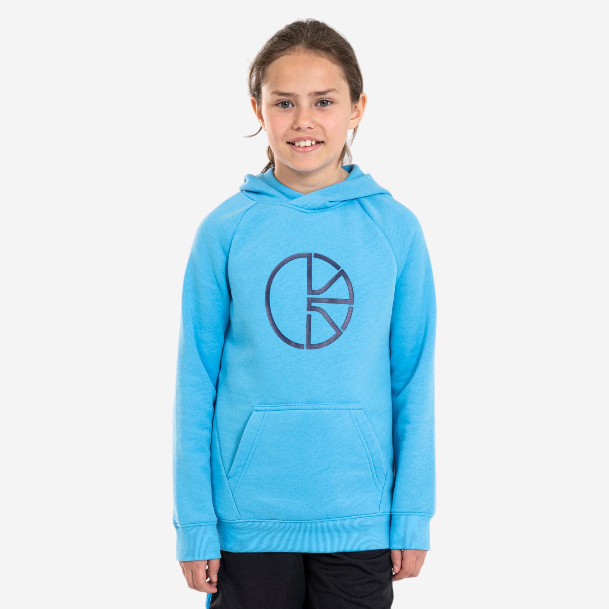 TARMAK Kids' Basketball Hoodie H100 - Light Blue