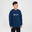 Kinder Sweatshirt mit Kapuze Hoodie Basketball - H100 marineblau