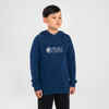 Vaikiškas krepšinio džemperis su gobtuvu „H100“, tamsiai mėlynas