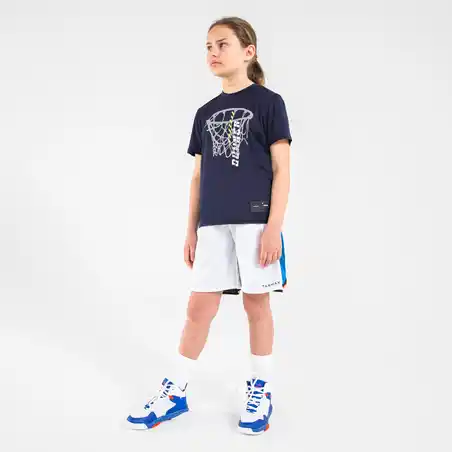 T-Shirt /Jersey Basket Putri/Putra TS500 Fast - Navy Ring Dunker