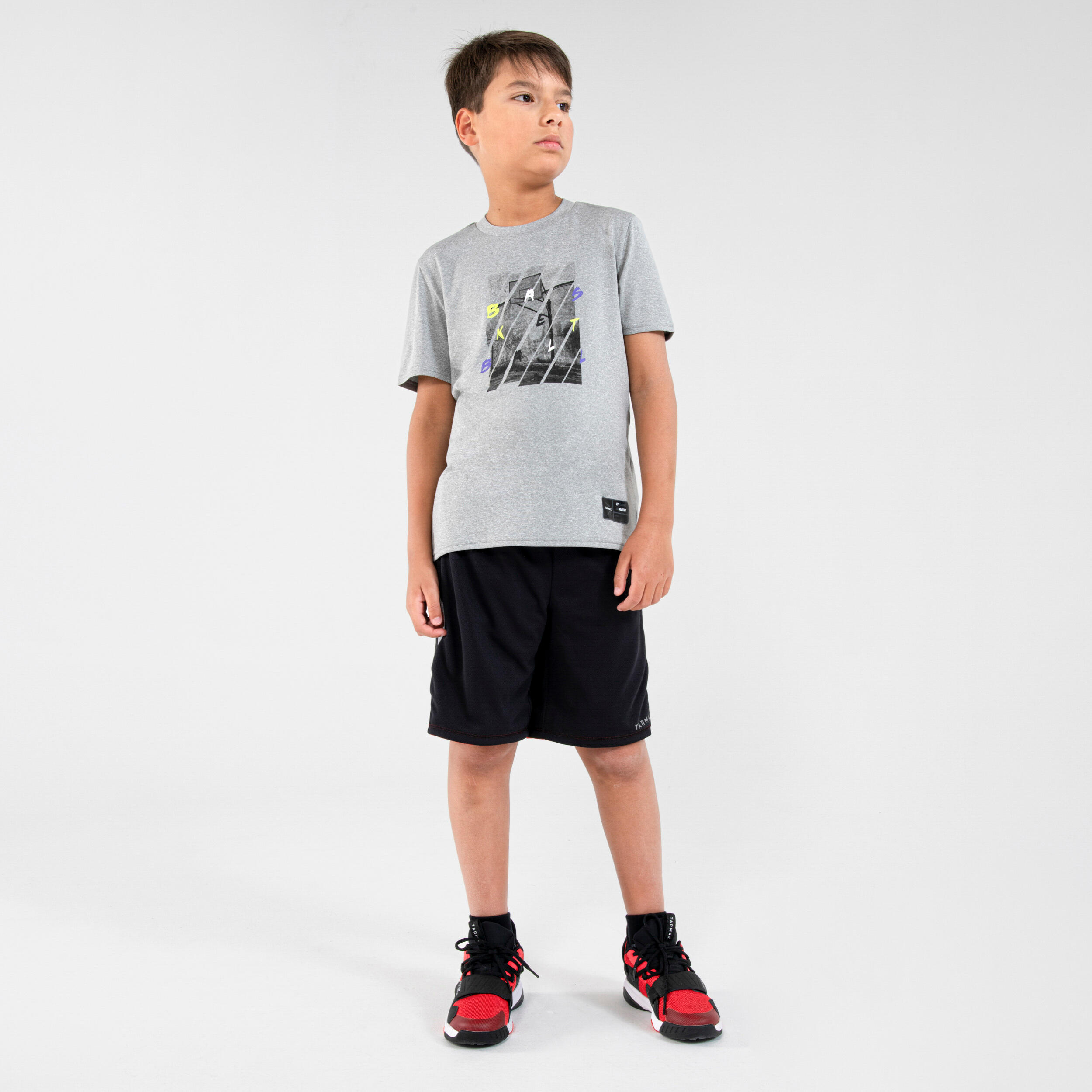 Kids' Intermediate Basketball Shoes SS500M - Red 8/10