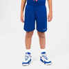 Basketballshorts SH500 Kinder blau/weiss