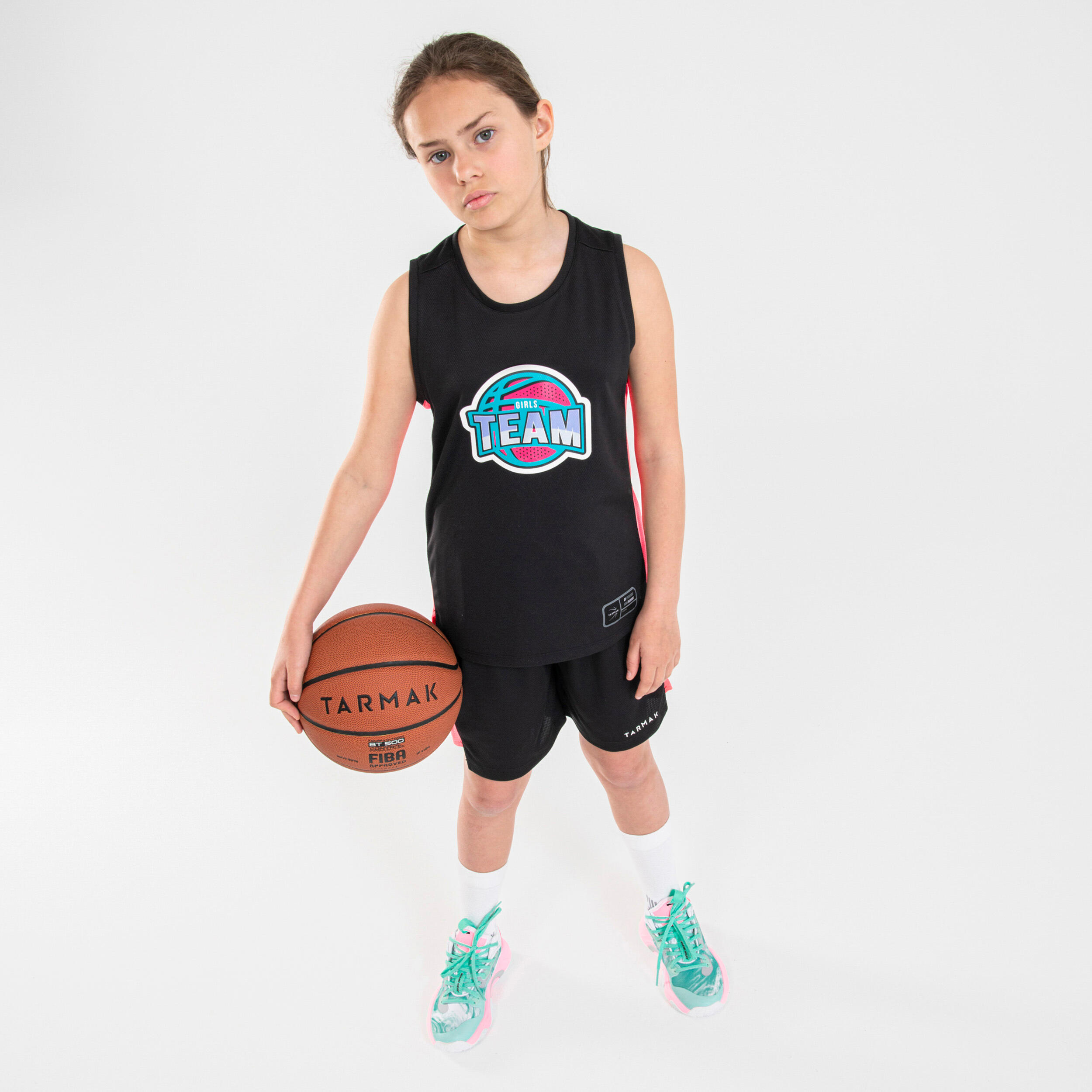 Kids' Basketball Shoes SE900 Mini Me - Green/Pink/NBA Miami Heat 10/10