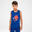 Basketbal tank top voor kinderen T500 blauw wit