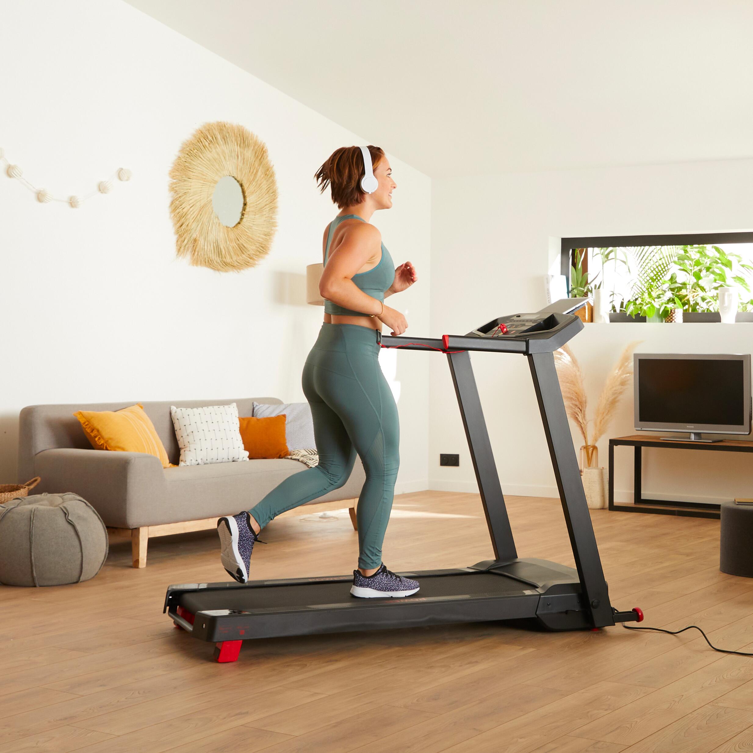 Tapis de course compact 14 km/h (9 mi/h) – Run 100 E - DOMYOS