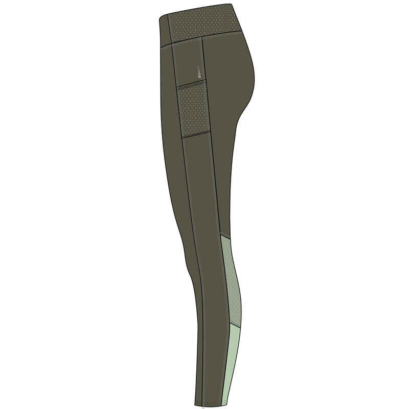 Sportleggings FTI 120 L mit Smartphonetasche grosse Grösse Damen - grün