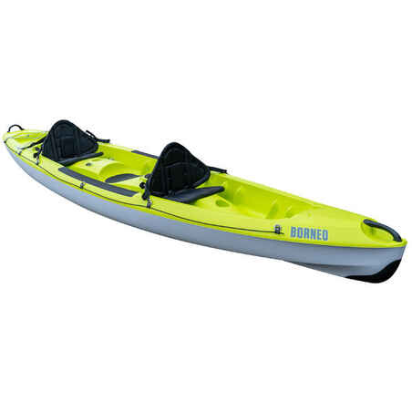 Rigid recreational 2-person kayak (2 adults+ 1 child) Borneo TAHE