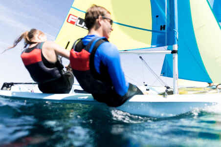 Buoyancy life jacket BA 50 Newtons Sailing club red and blue ECO-DESIGNED