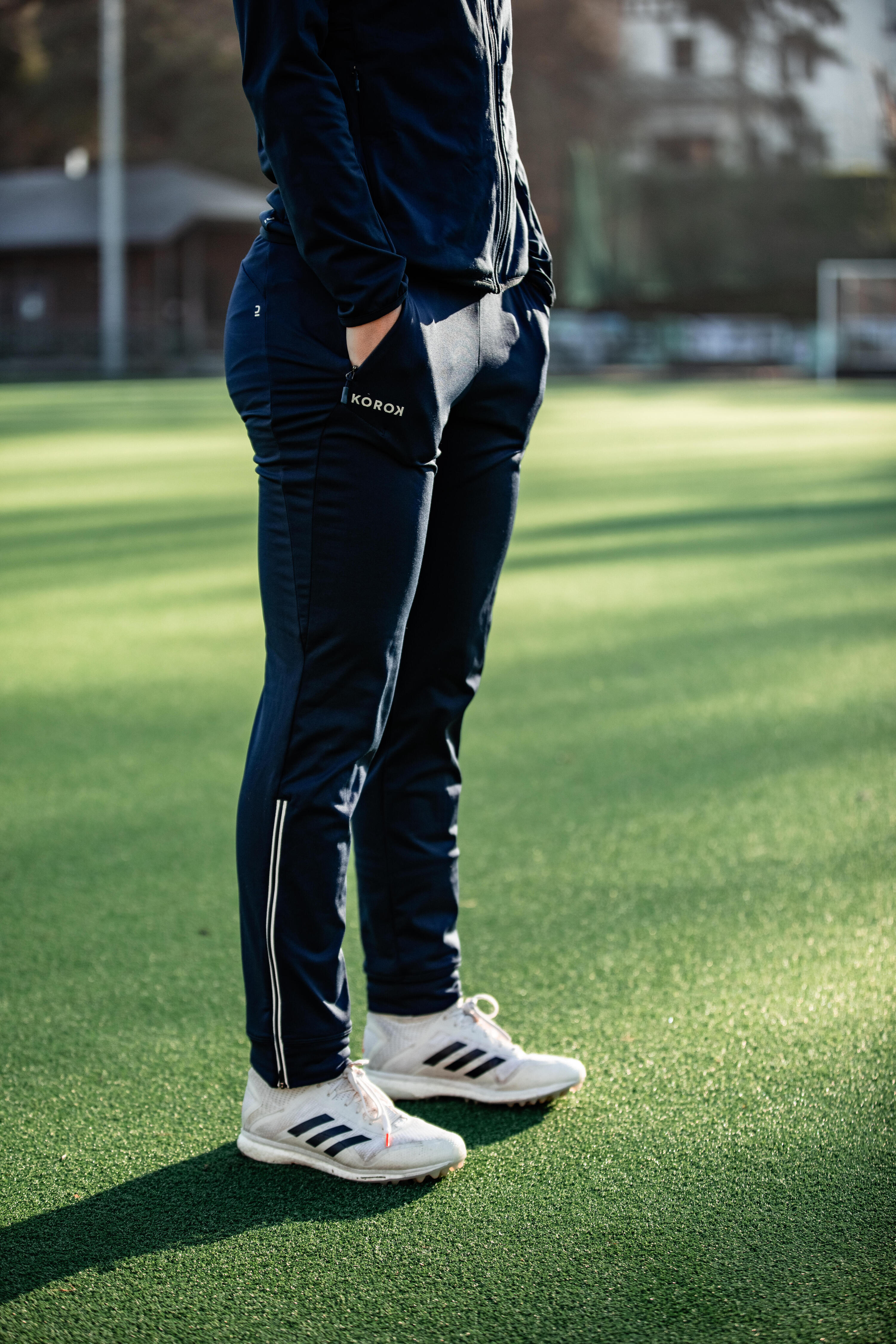 Pantaloni hockey su prato donna FH 900 blu 5/7