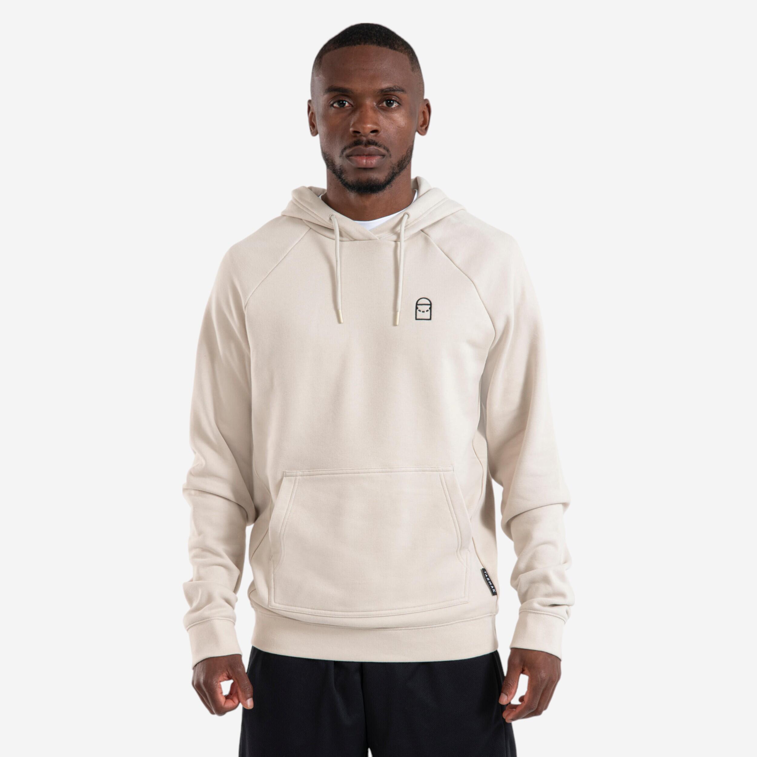 TARMAK DESSUADORA DE BÀSQUET AMB CAPUTXA UNISEX - H100 BEIX