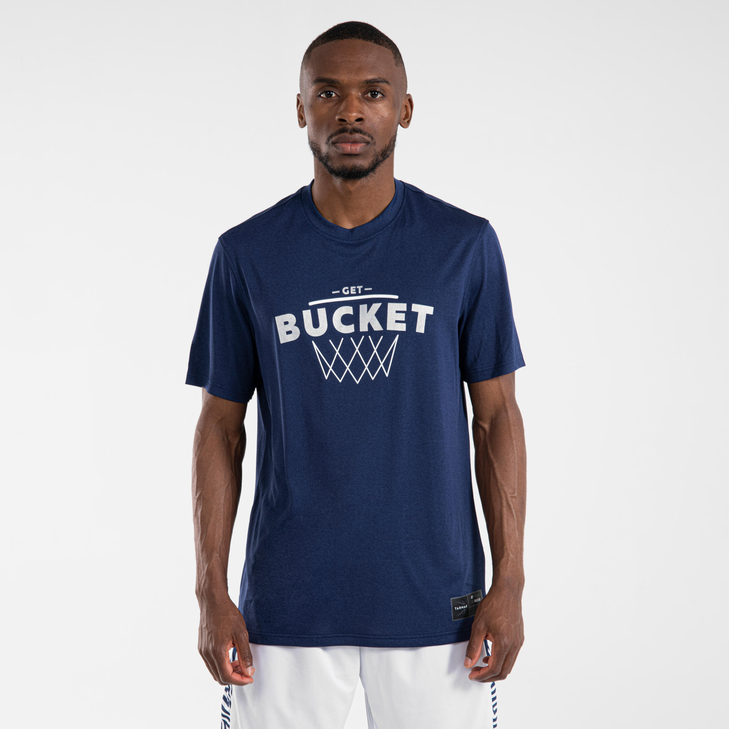Men Basketball Tshirt TS500 Navy Bucket