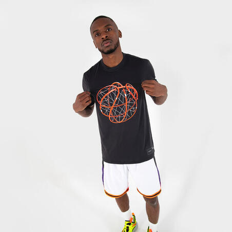 Men's Basketball T-Shirt TS500 Fast - Black Ball