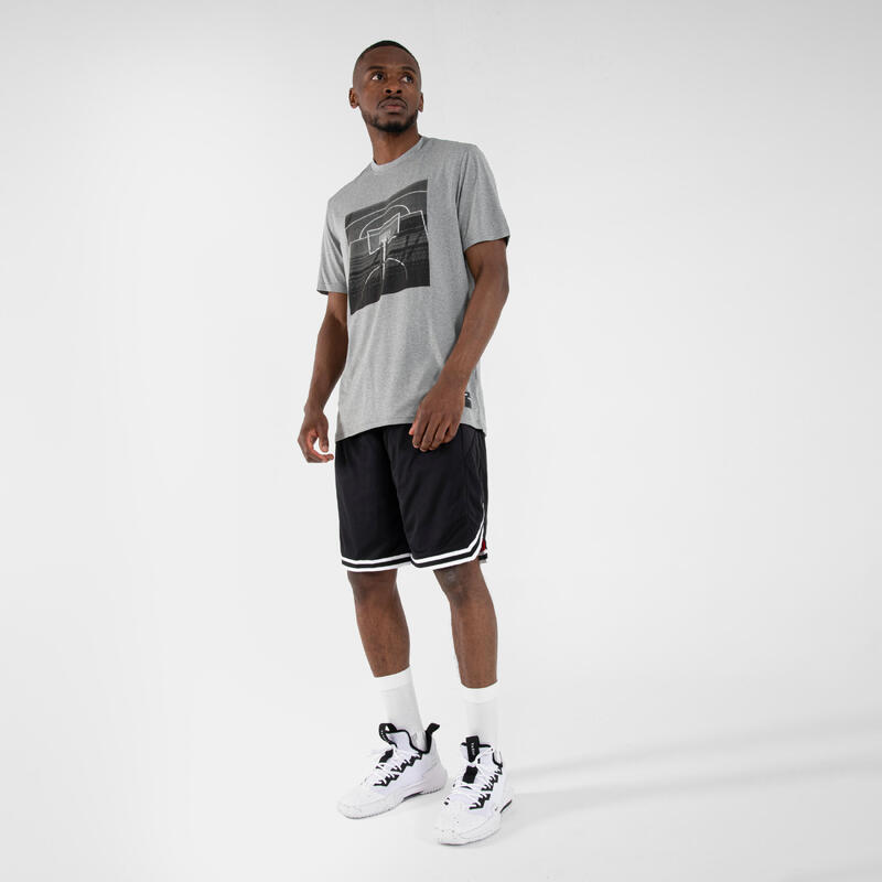 男款籃球 T 恤 TS500 Fast－灰色照片