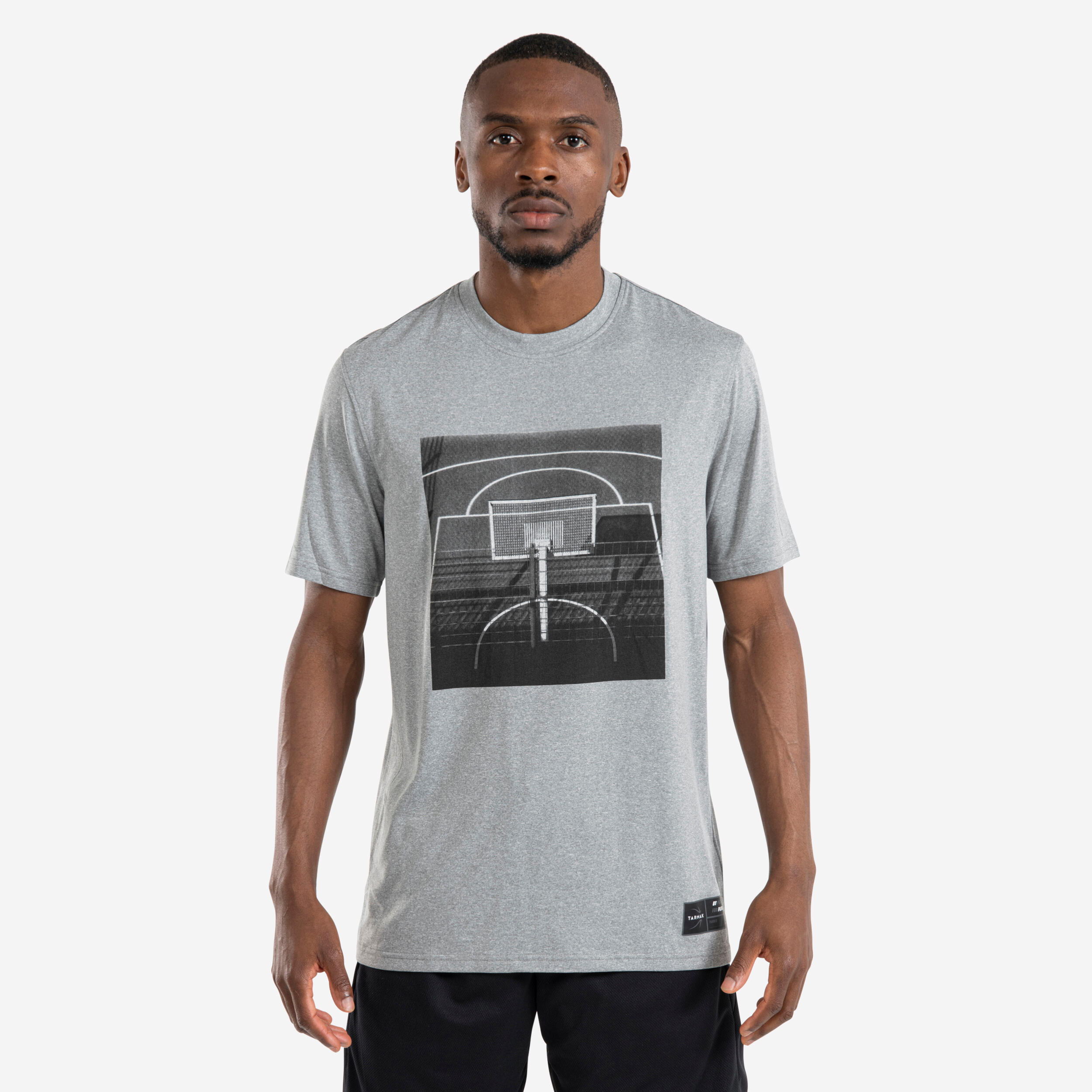 MEN'S / WOMEN'S BASKETBALL T-SHIRT / JERSEY - TS500 FAST GREY