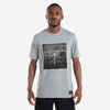Vīriešu basketbola T-krekls “TS500 Fast”, pelēks ar vairoga attēlu