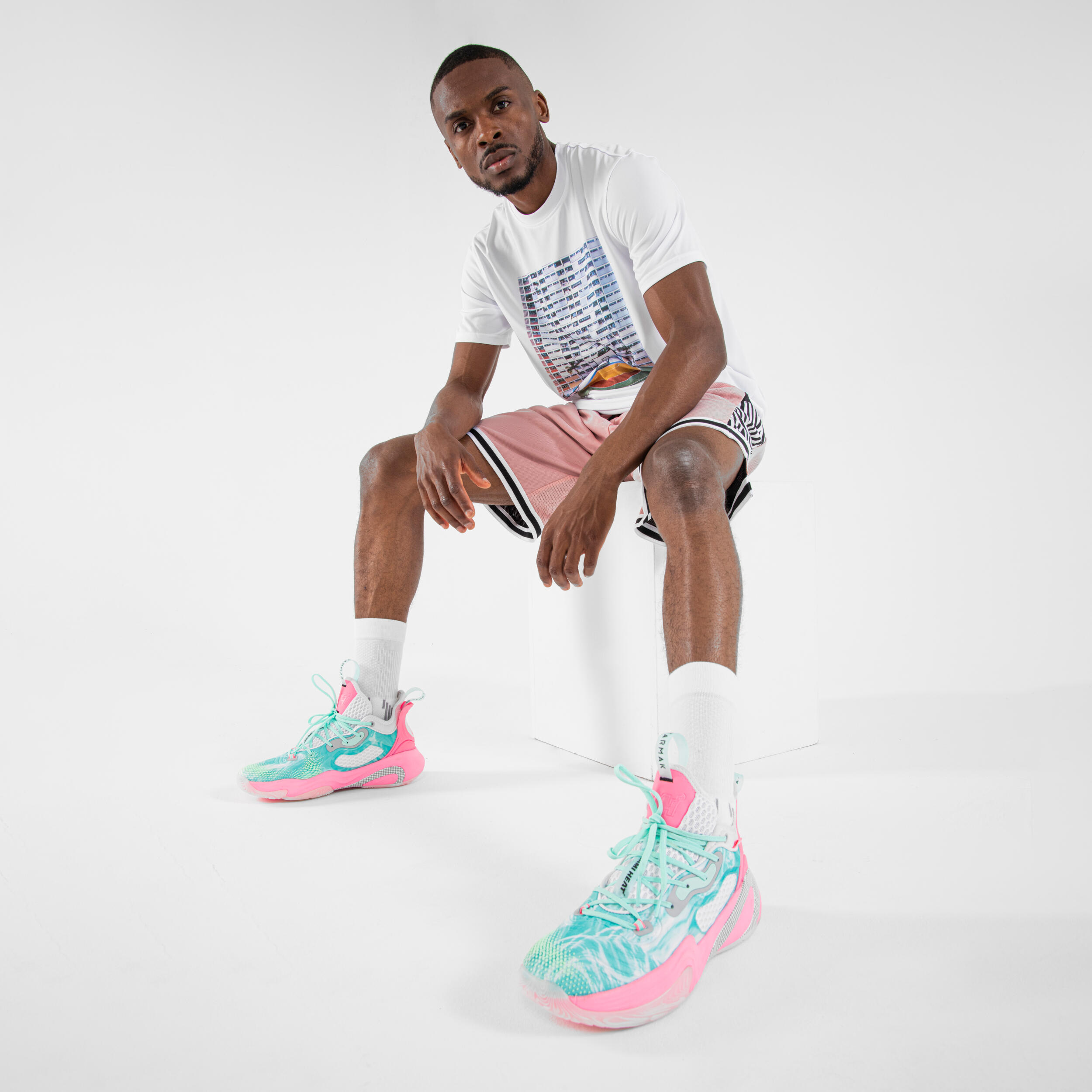 Men's/Women's Basketball Shoes SE900 - NBA Miami Heat/Green/Pink 9/9