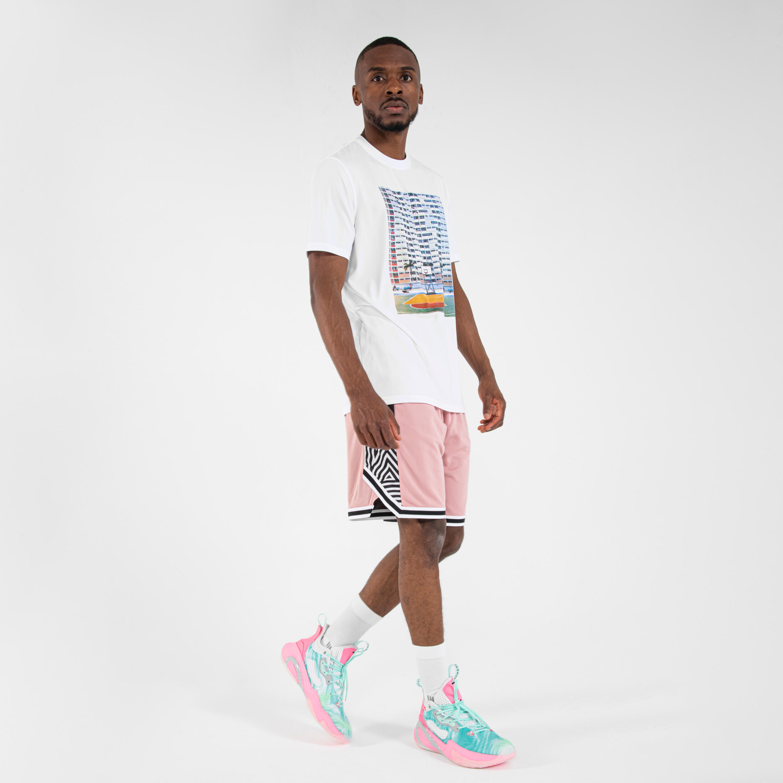 Men's/Women's Basketball Shoes SE900 - NBA Miami Heat/Green/Pink 8/9