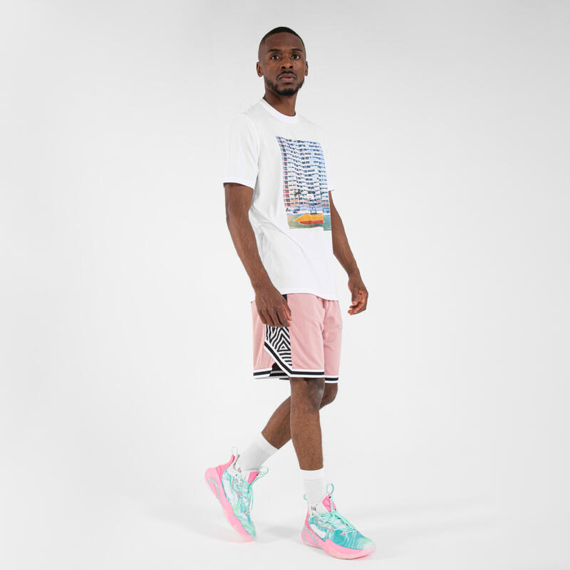 T-SHIRT / MAILLOT BASKETBALL HOMME/FEMME - TS500 FAST BLANC