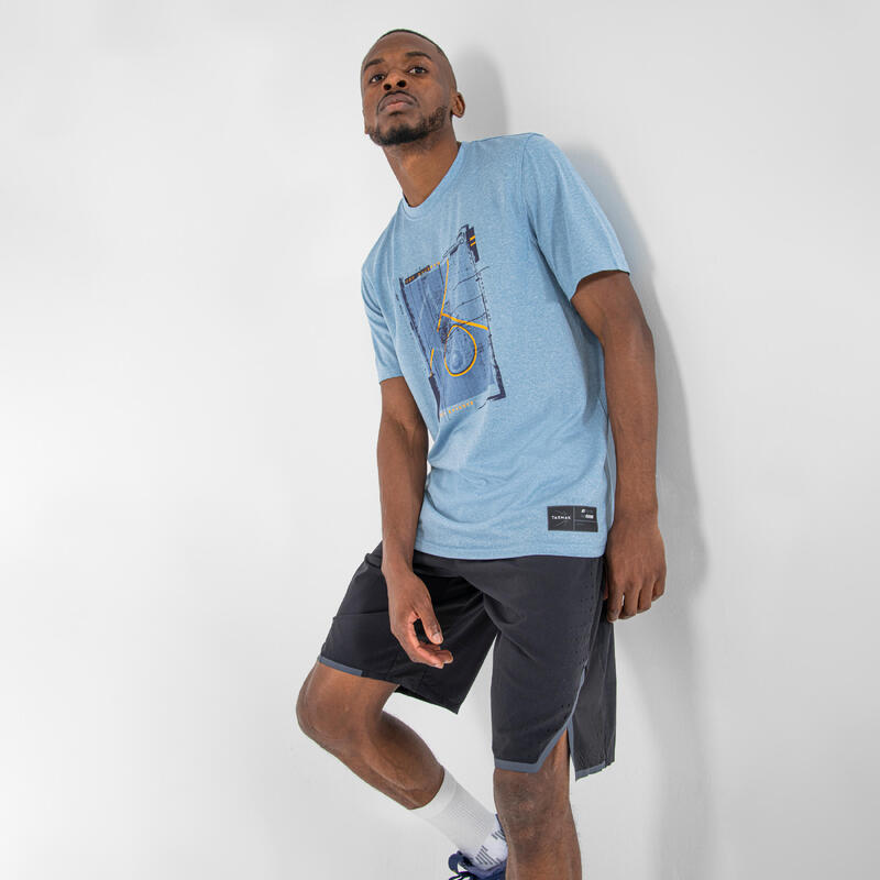 T-SHIRT / MAILLOT BASKETBALL HOMME/FEMME - TS500 FAST BLEU