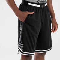 Pantalón corto baloncesto reversible Adulto Tarmak SH500 gris negro
