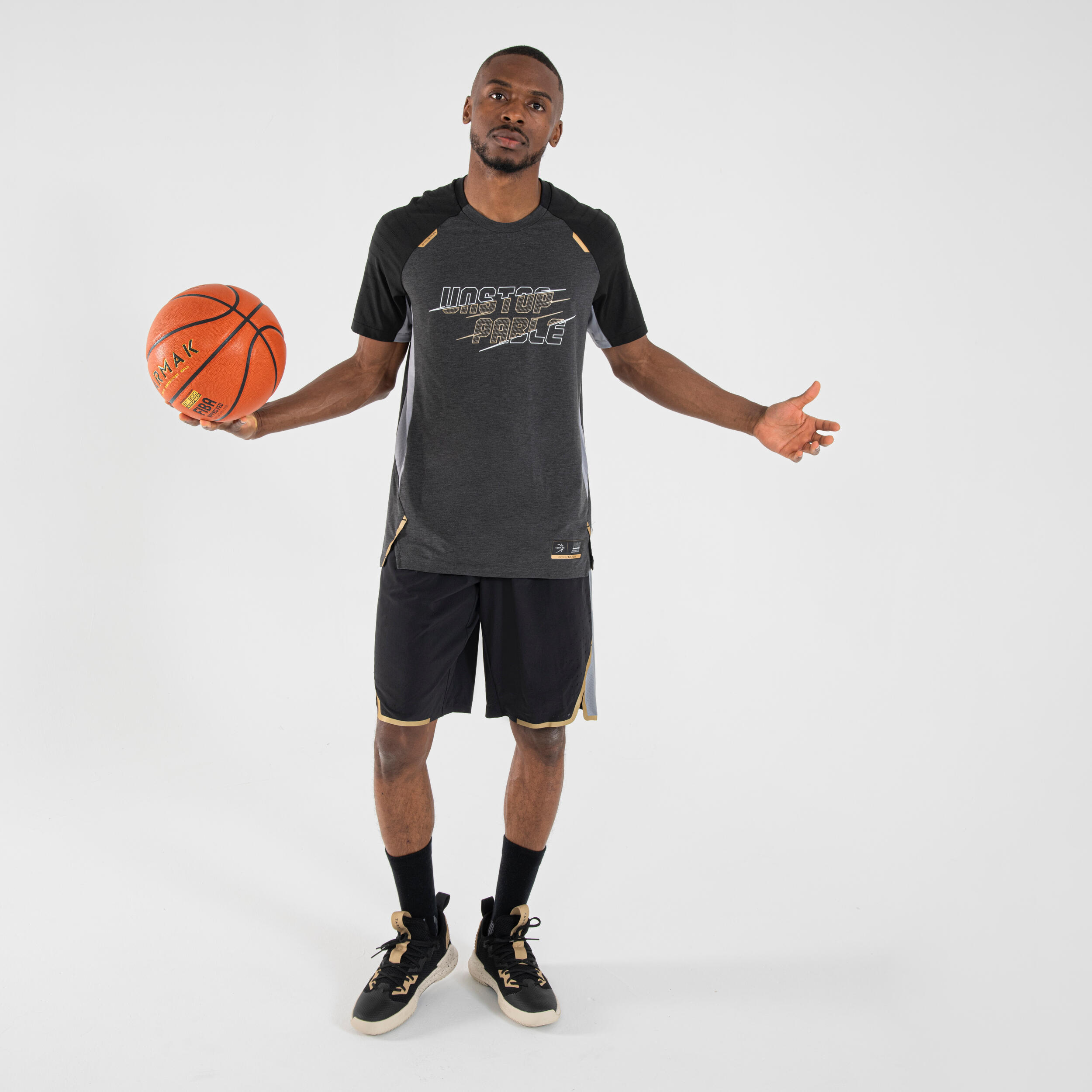 Camiseta Baloncesto Tarmak TS900 Adulto Negro 7/7