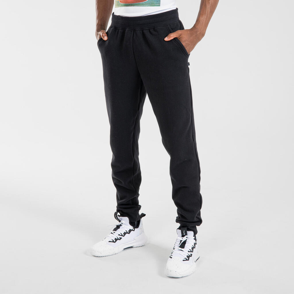 Men's/Women's Basketball Tracksuit Bottoms P100 - Black