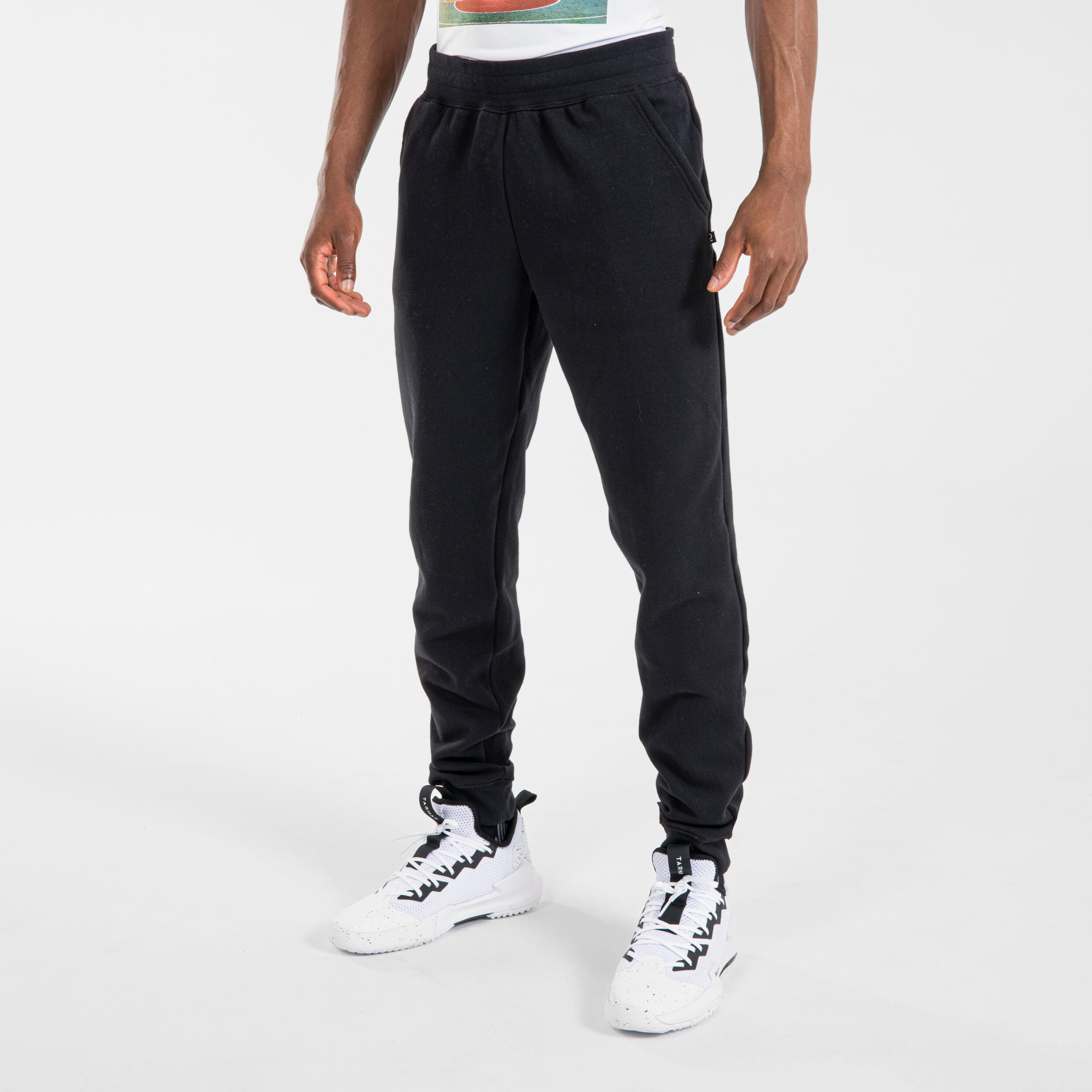 pantalon basketball survetement homme/femme - p100 noir - tarmak