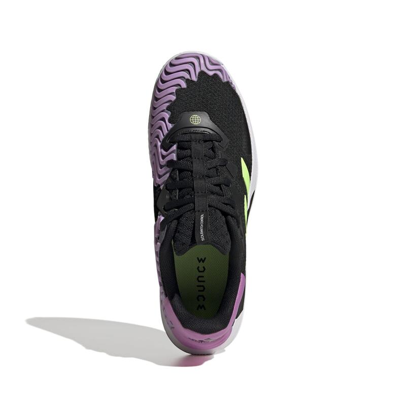Chaussures de tennis Homme Multicourt - Adidas SoleMatch Control Noir Viole Vert