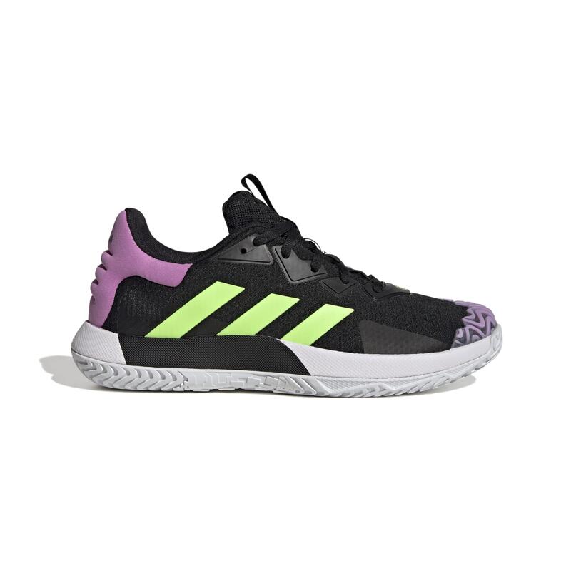 Zapatillas tenis hombre pista múltiple - Adidas Control negro púrpura | Decathlon