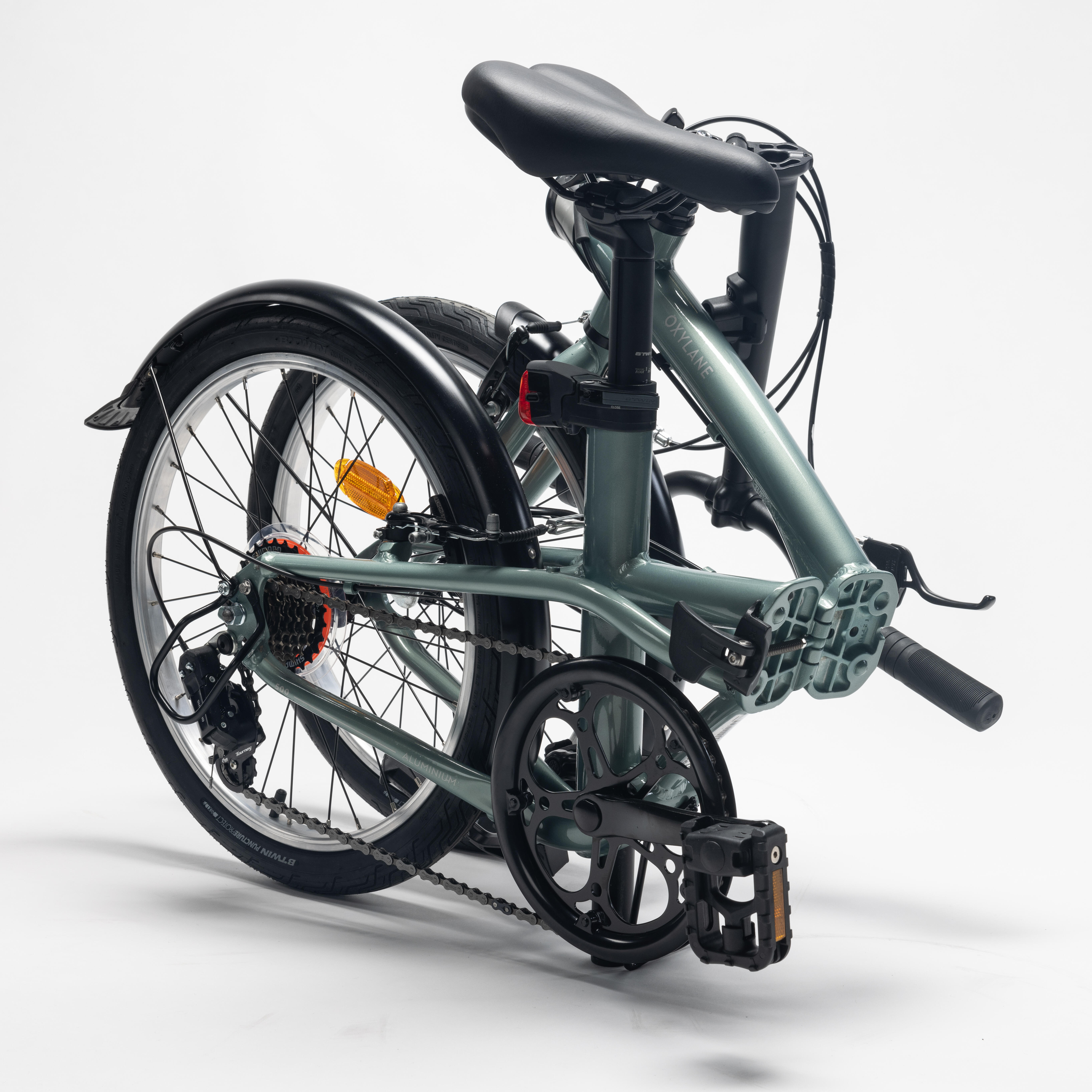 Unisex Adult Folding Bike Comact Bicycle Tilt 500 Chlorophyll
