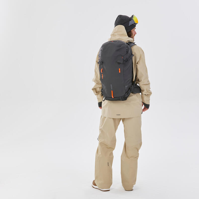 Sac à dos Airbag pour le ski Freeride 30L - noir (cartouche non incluse)
