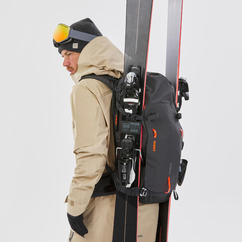 Sac à dos Airbag pour le ski Freeride 30L - noir (cartouche non incluse)