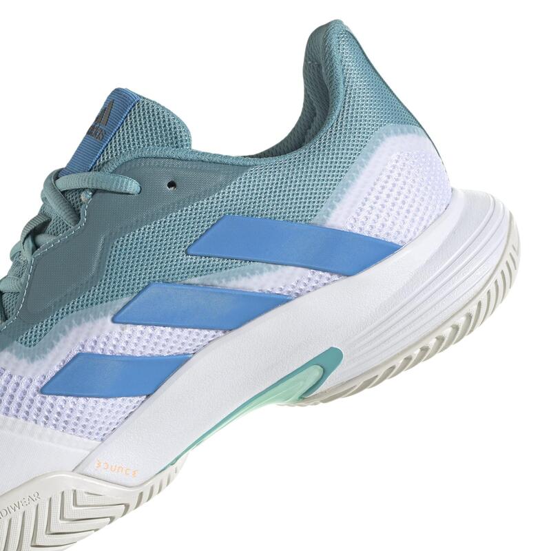 Chaussures de tennis Homme Multicourt - Adidas CourtJam Control Blanc Bleu Vert