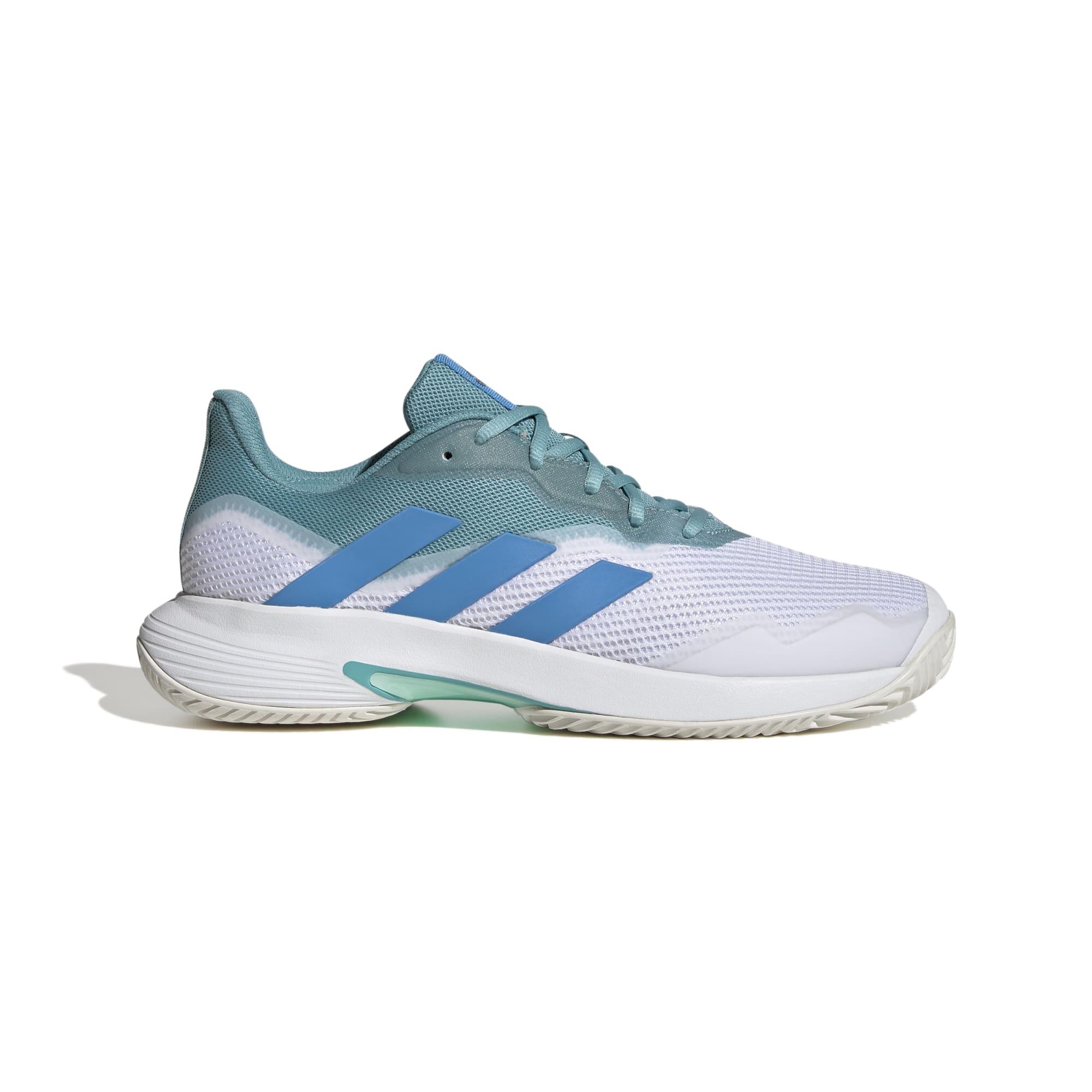 ADIDAS Scarpe tennis uomo Adidas COURTJAM CONTROL bianco-azzurro-verde