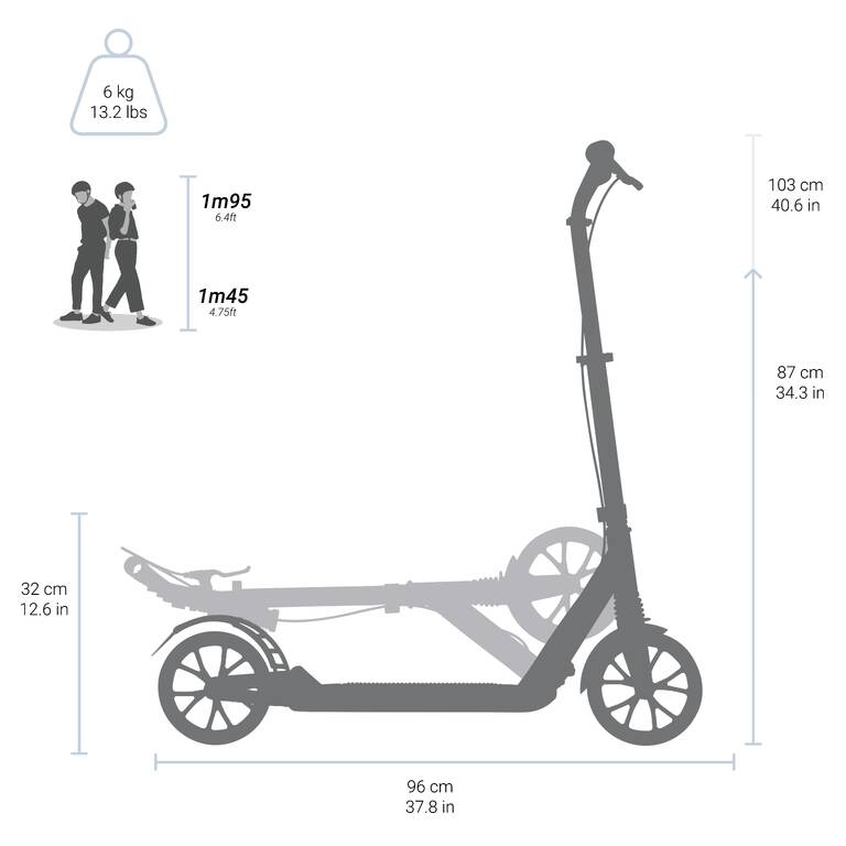 Town 7XL Adult Scooter - Black
