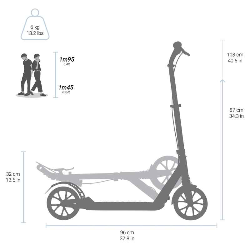 Adult Scooter Town 7Xl Black - Oxelo