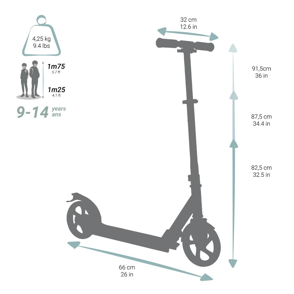 Scooter Tretroller Kinder mit Ständer - Mid 7 schwarz/lila